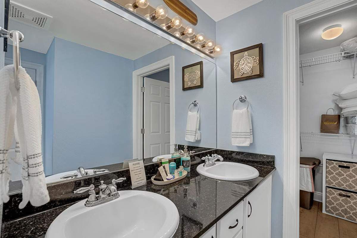 master bathroom with walk in closet