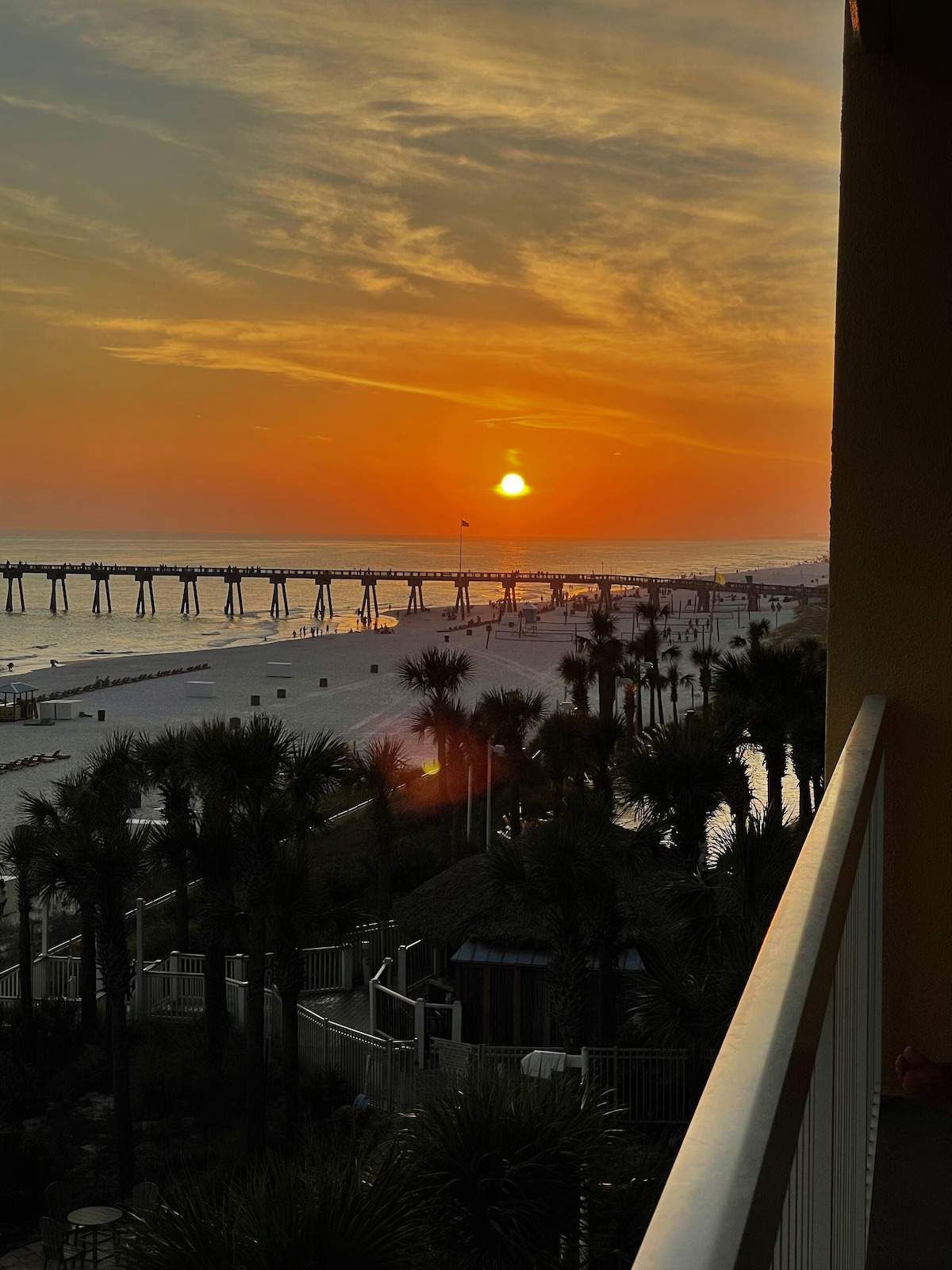 The sunset view from your private balcony